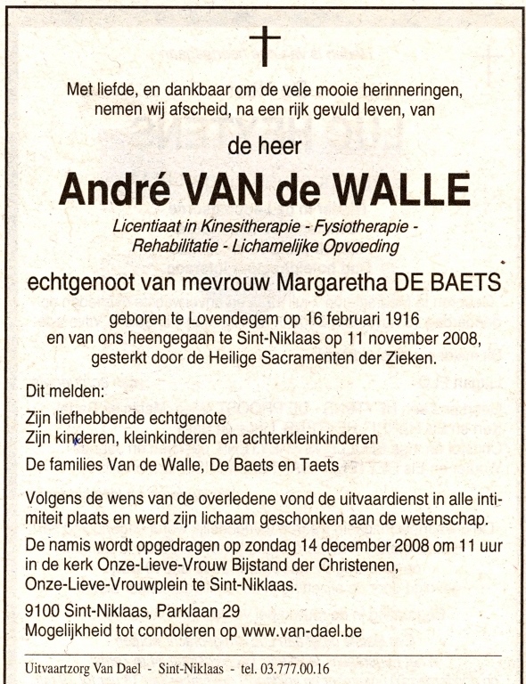  A Van de Walle
