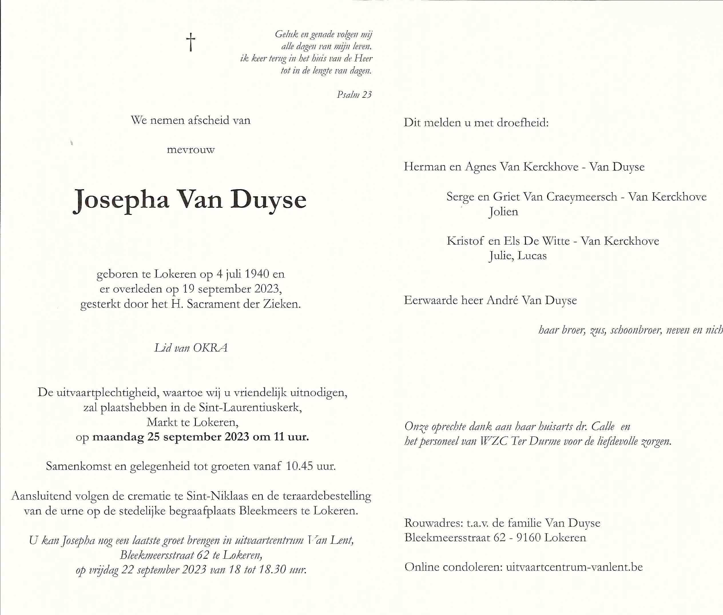 Van Duyse Josephine DB