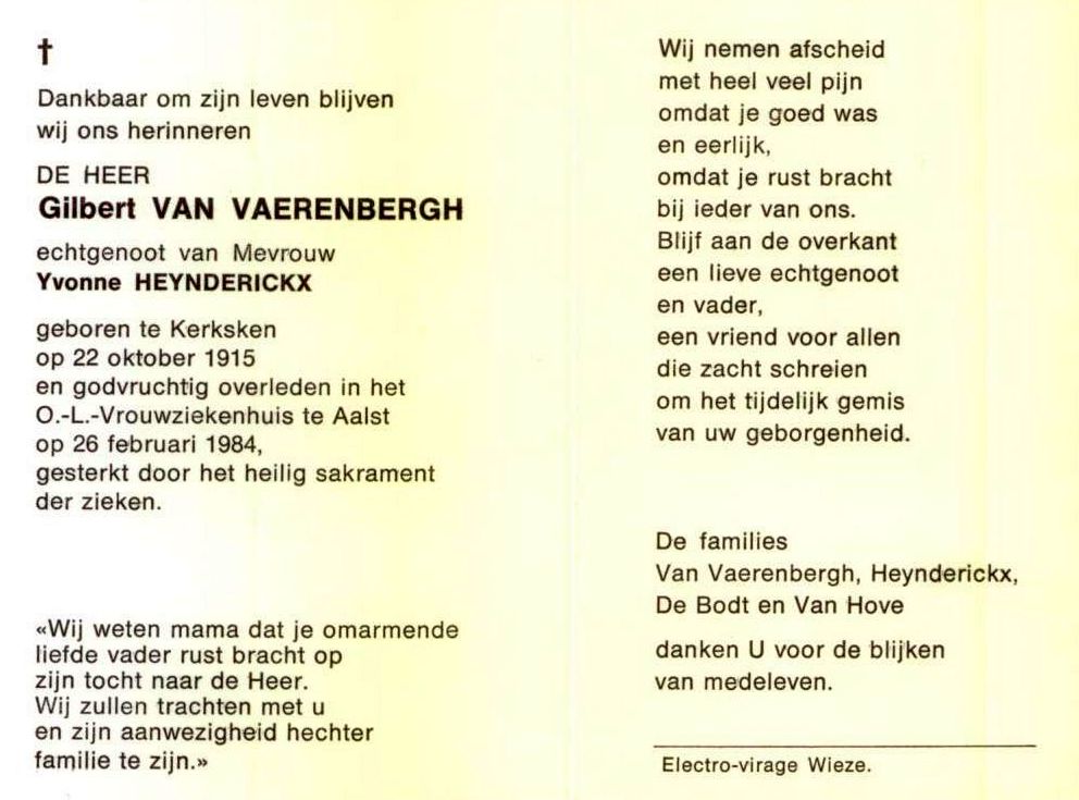 Gilbert Van Vaerenbergh1